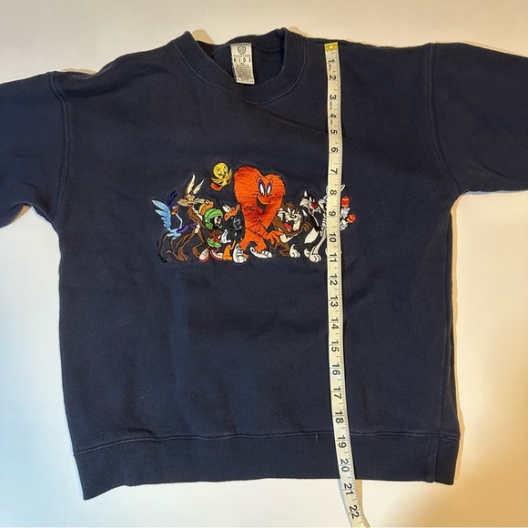 Vtg Warner Bros Kids Embroidered Sweatshirt Looney Tunes - Picture 5 of 6